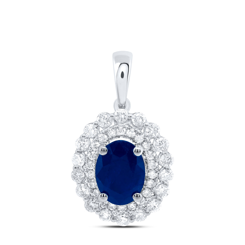 1/2CTW-DIA ANA M 8 X 6 MM BS-OV NAT GEM PENDANT