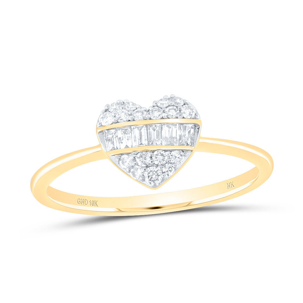 1/4CTW-DIA NK FASHION HEART RING