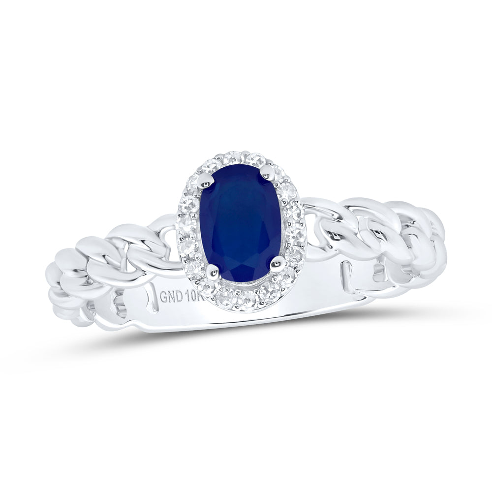 1/10CTW-DIA NK 6X4MM OV-BS SYNTHETIC RING