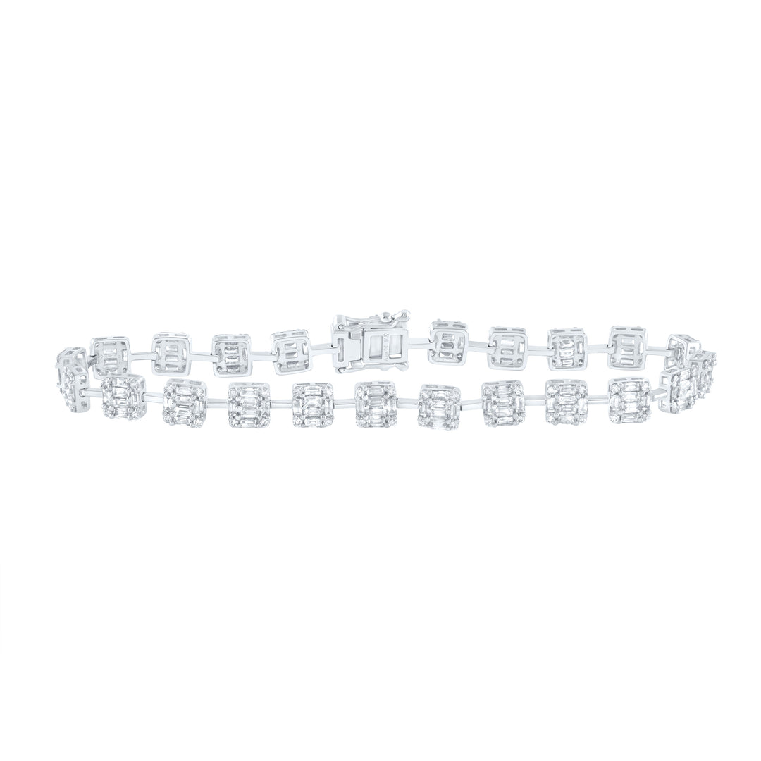 3 1/2CTW-DIA ANA M BAGUETTE FASHION BRACELET (7 INCH)