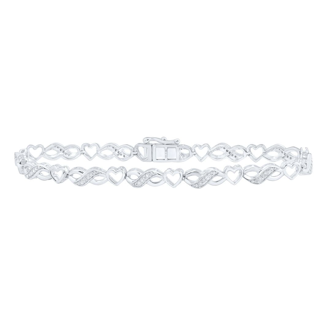 1/3CTW-DIA P1 GIFT INFINITY HEART BRACELET (7 INCH)