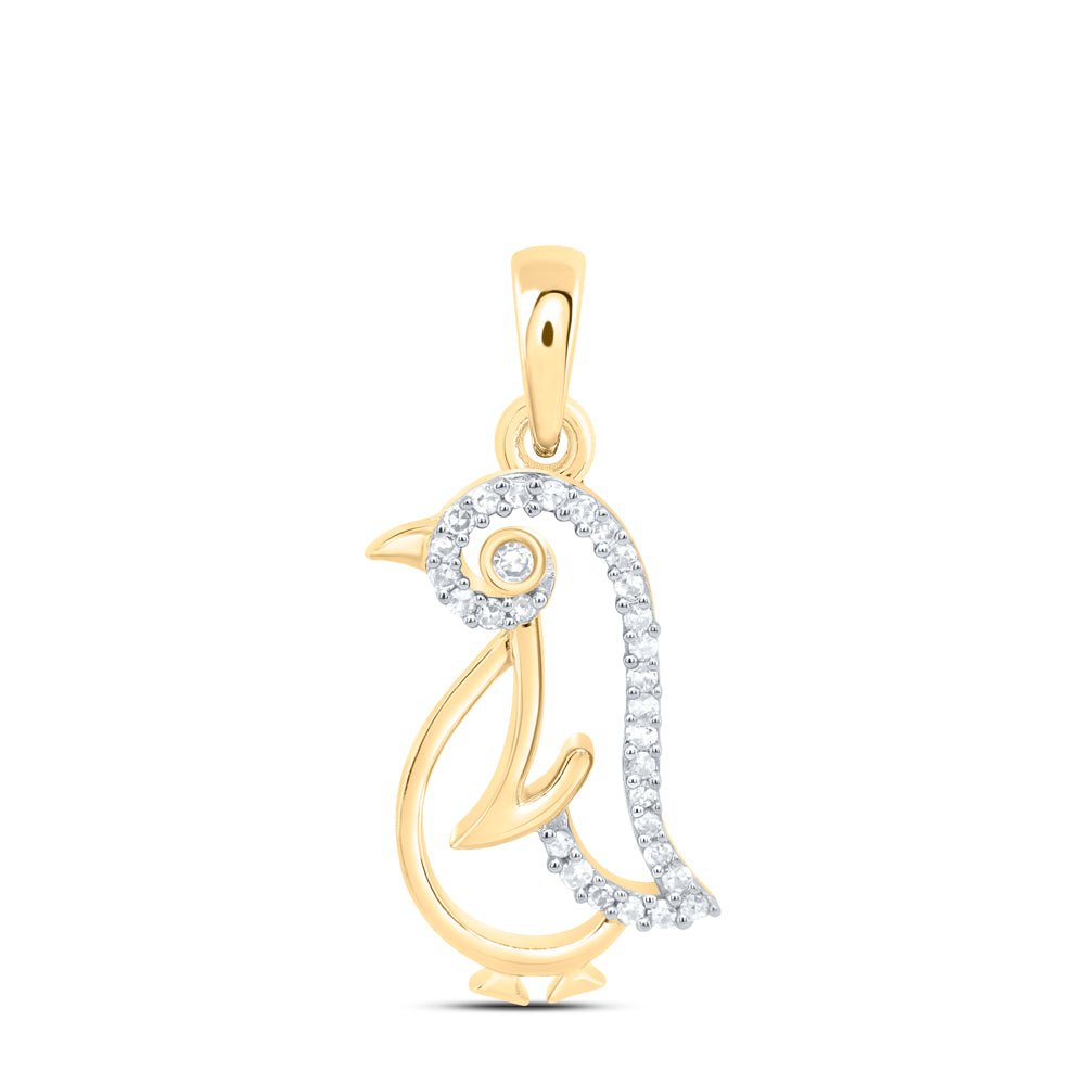 1/12CTW-DIA NK GIFT PENGUIN PENDANT