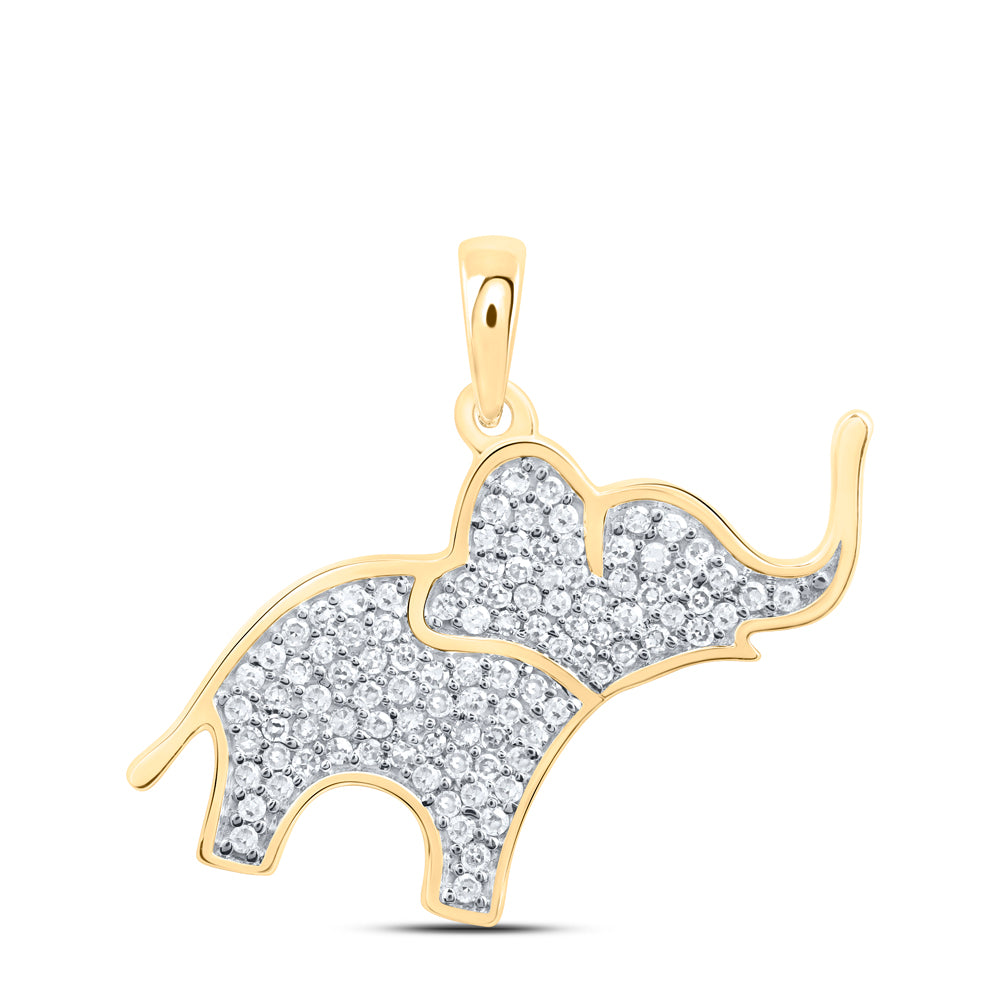 1/3CTW-DIA NK GIFT ELEPHANT PENDANT