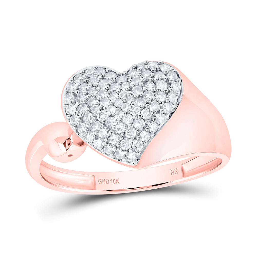 1/3CTW-DIA NK GIFT HEART RING