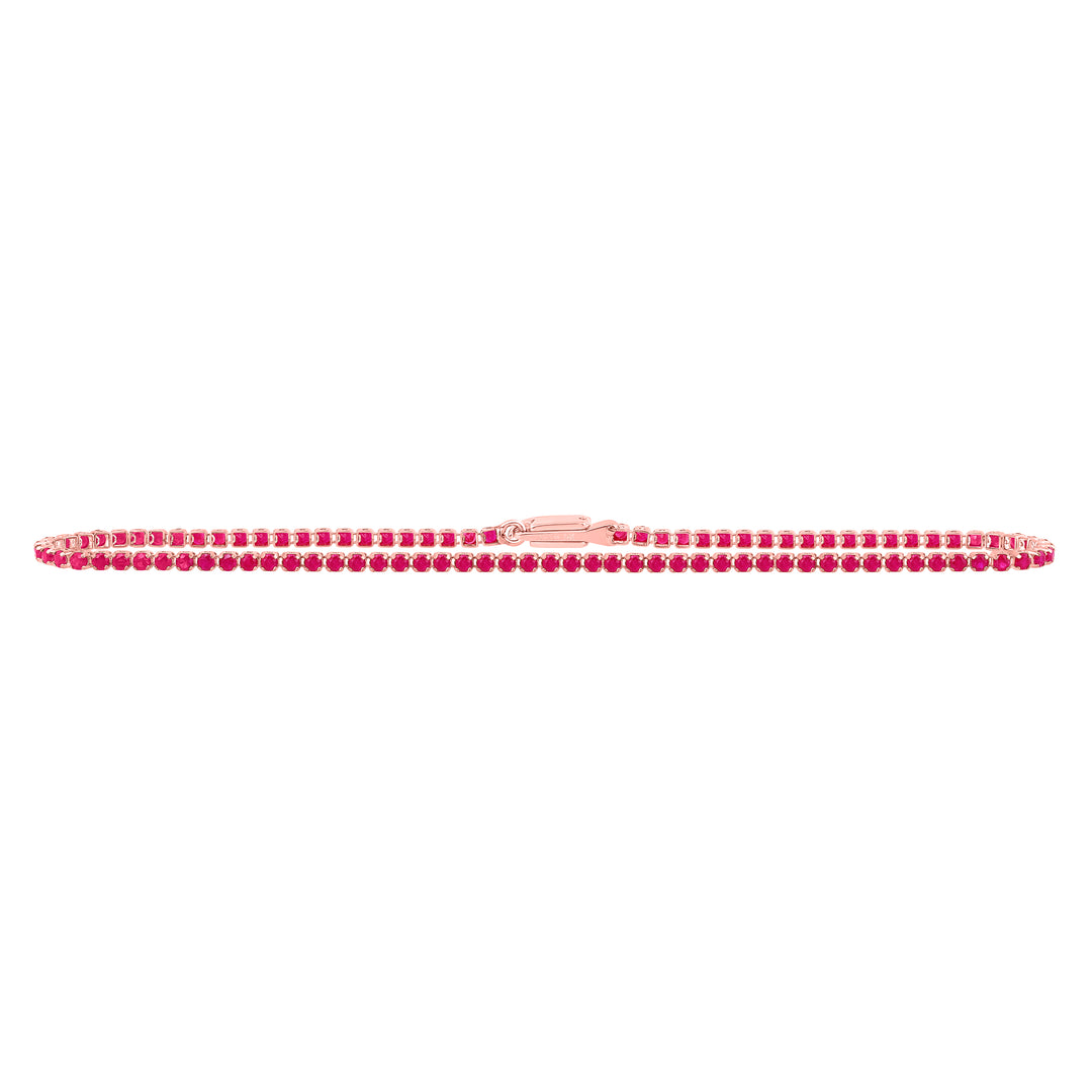 1 3/4 CTW-DIA RD-RUBY NAT GEM TENNIS BRACELET (7 INCH)