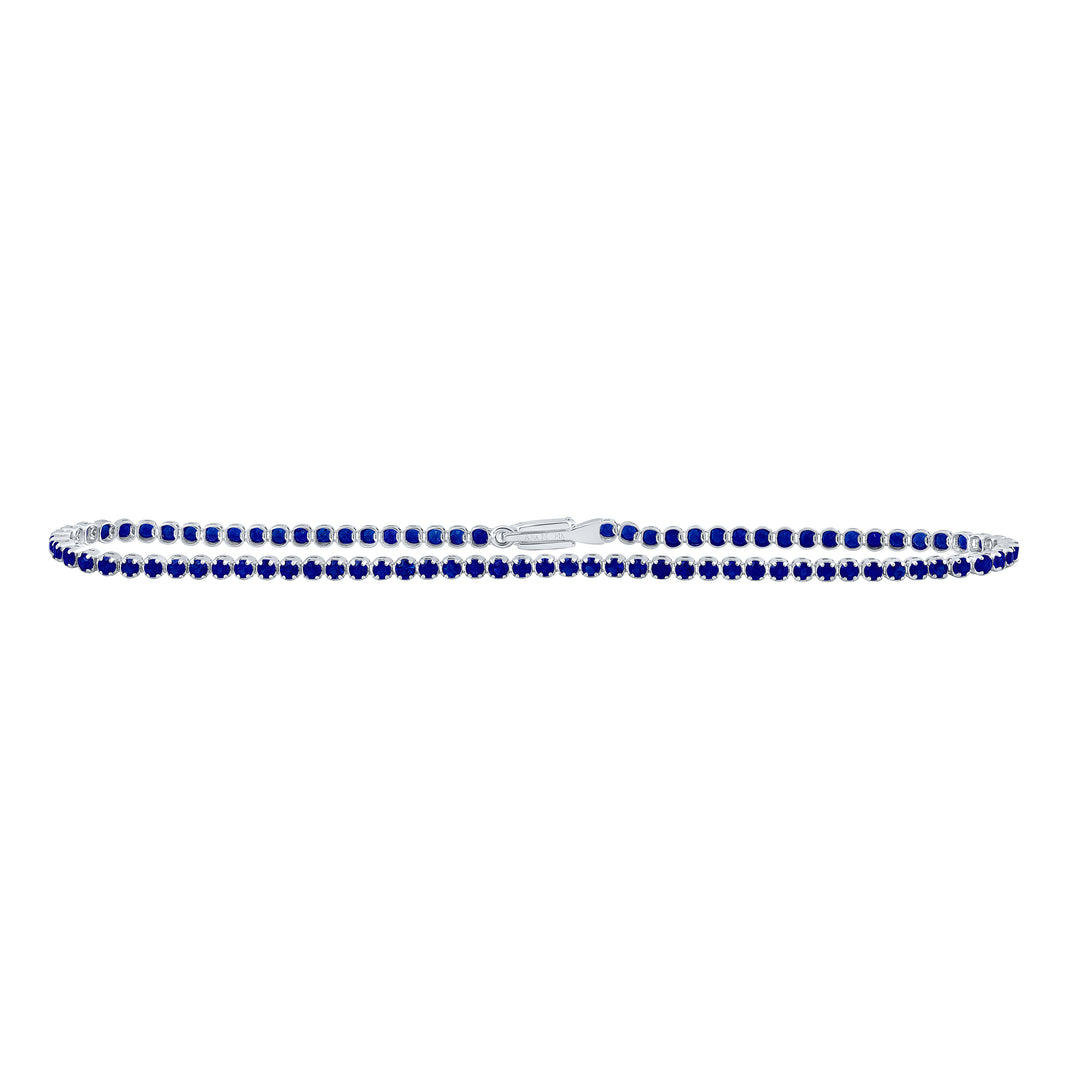 2CTW-DIA RD-BS NAT GEM TENNIS BRACELET (7 INCH)