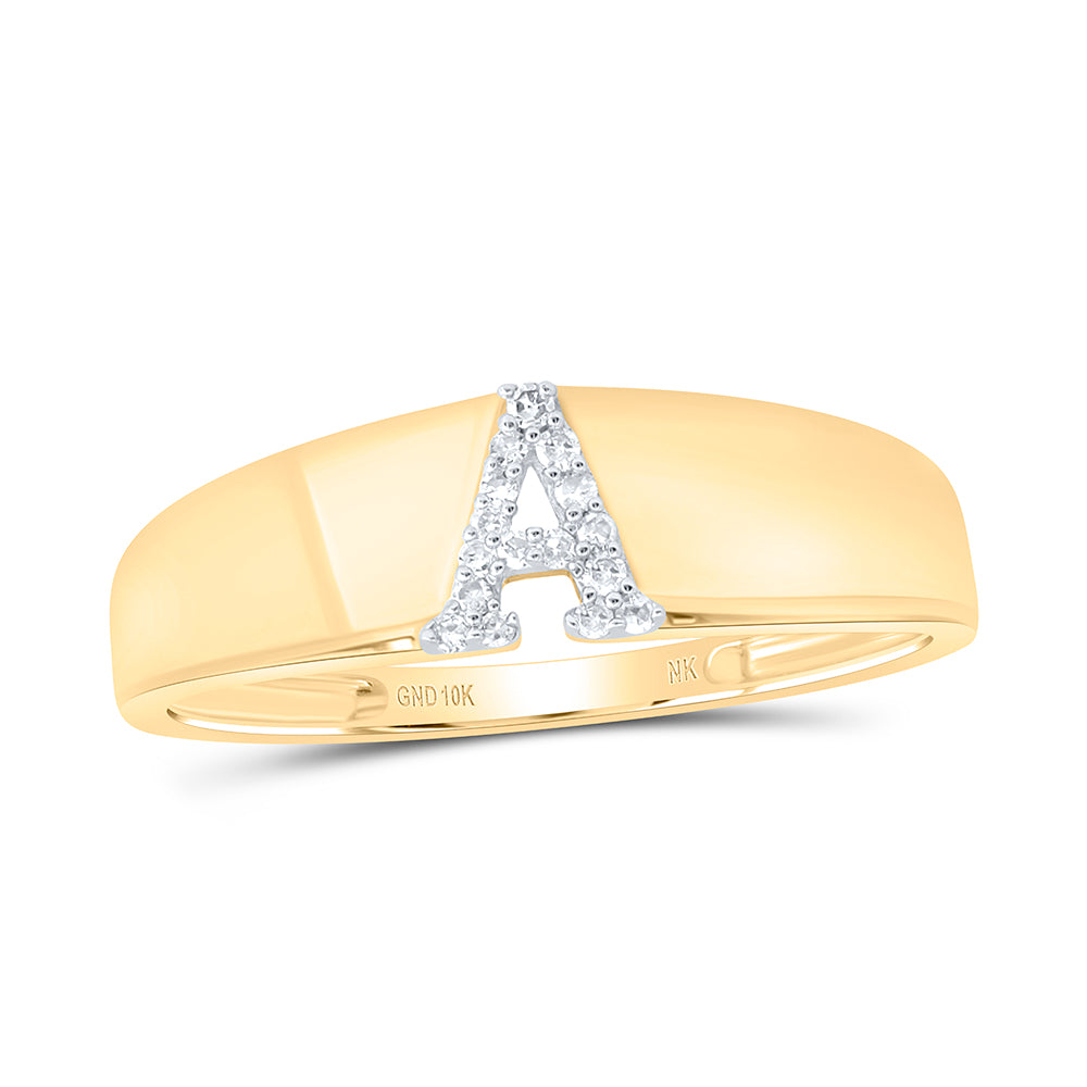 1/20CTW-DIA NK GIFT INITIAL "A" LADIES RING