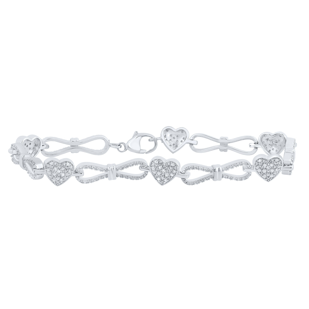 1/3CTW-DIA P1 GIFT HEART BRACELET(7 INCH)