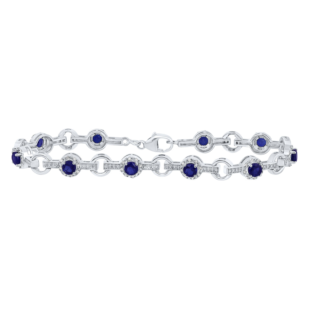 1/3CTW-DIA P1 5 MM RD-BS SYNTHETIC BRACELET(7 INCH)
