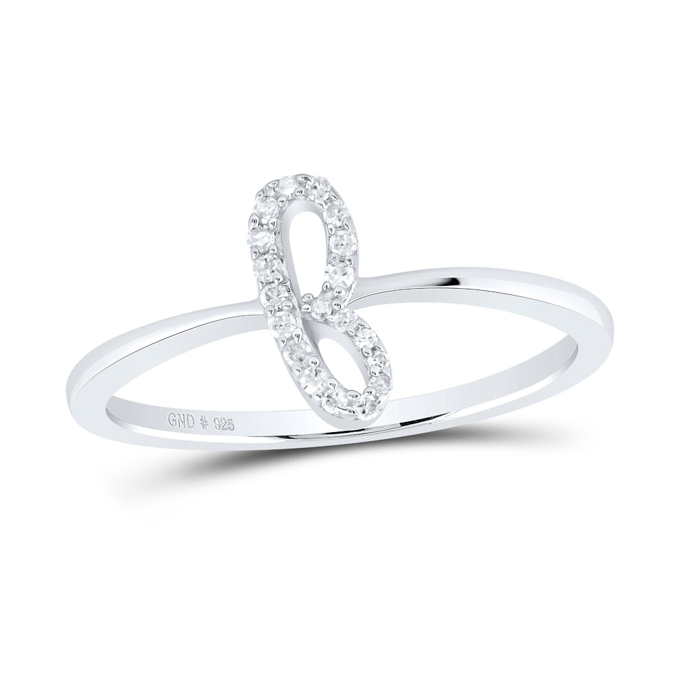 1/12CTW-DIA P1 GIFT INITIAL "F" LADIES RING