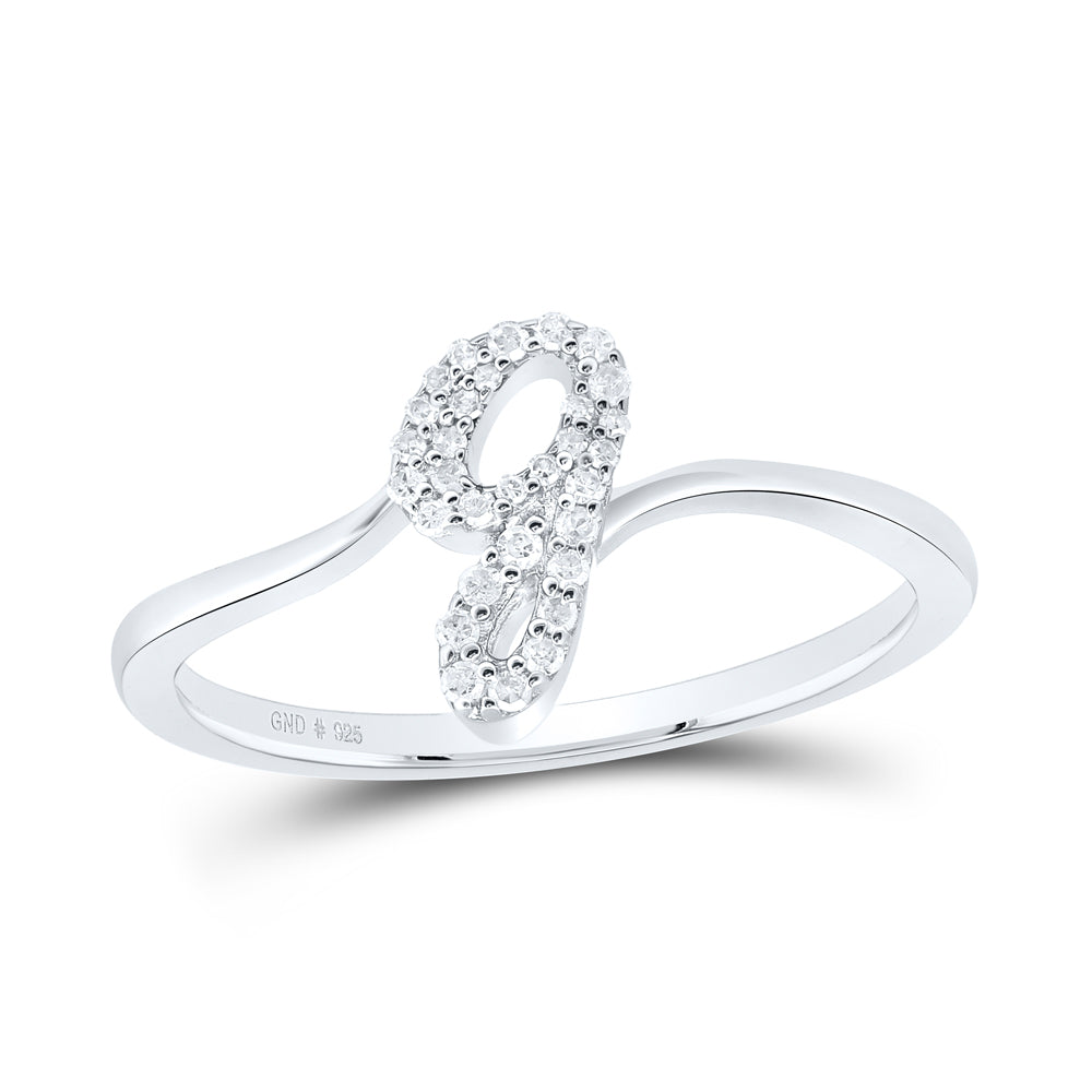 1/10CTW-DIA P1 GIFT INITIAL "G" LADIES RING