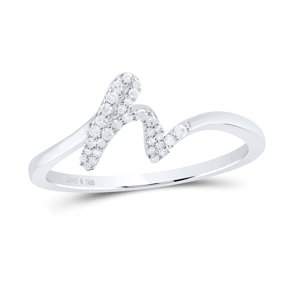 1/10CTW-DIA P1 GIFT INITIAL "H" LADIES RING