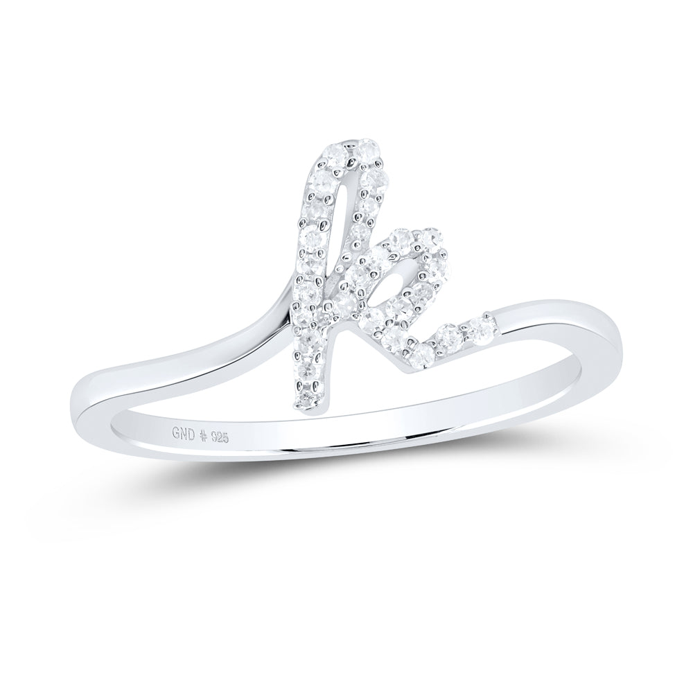 1/10CTW-DIA P1 GIFT INITIAL "K" LADIES RING