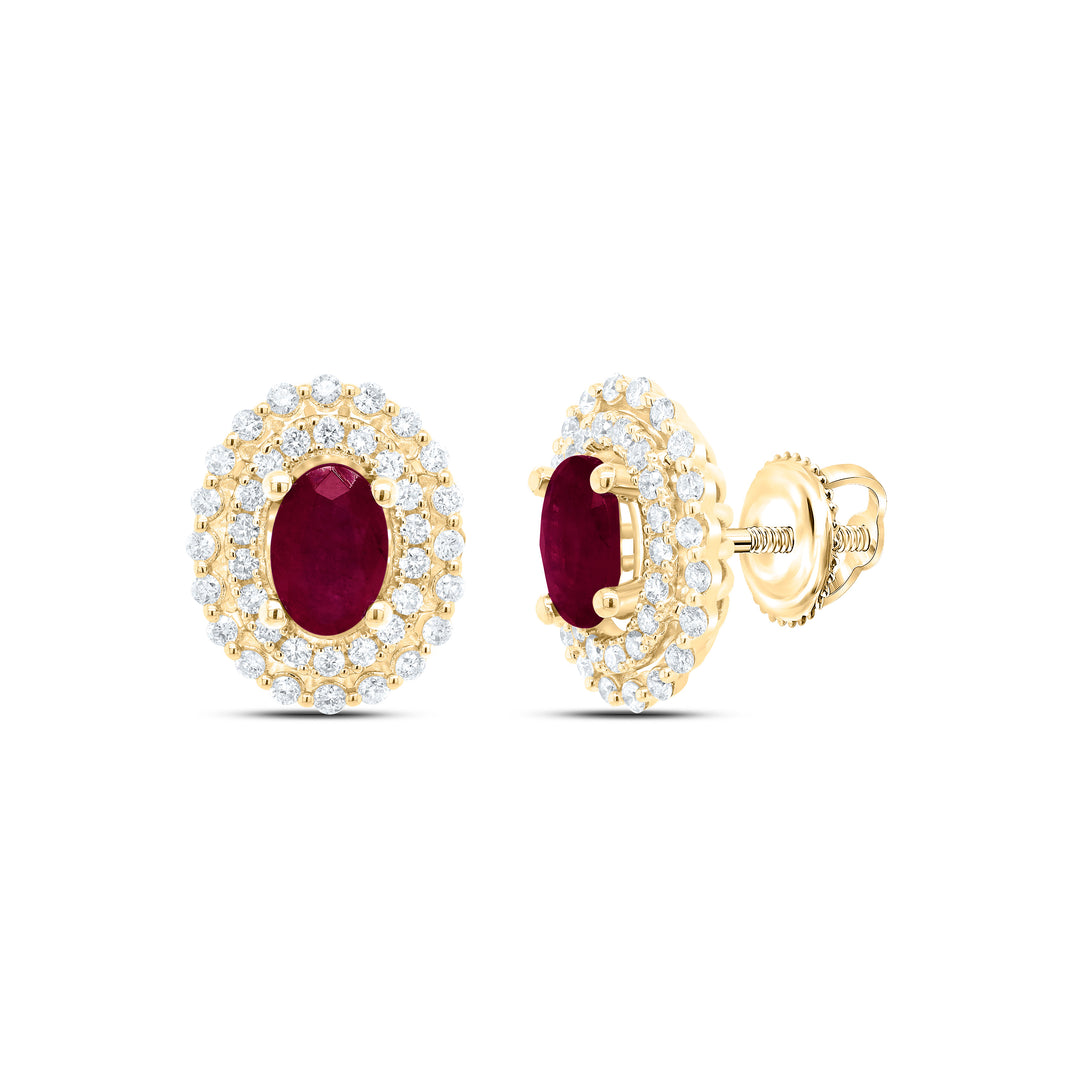 1/2CTW-DIA ANA M 6X4MM OV-RU NAT GEM EARRING