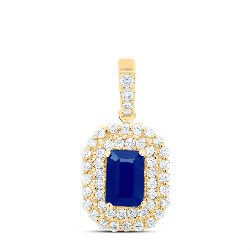 1/3CTW-DIA ANA M 6X4MM EM-BS NAT GEM PENDANT