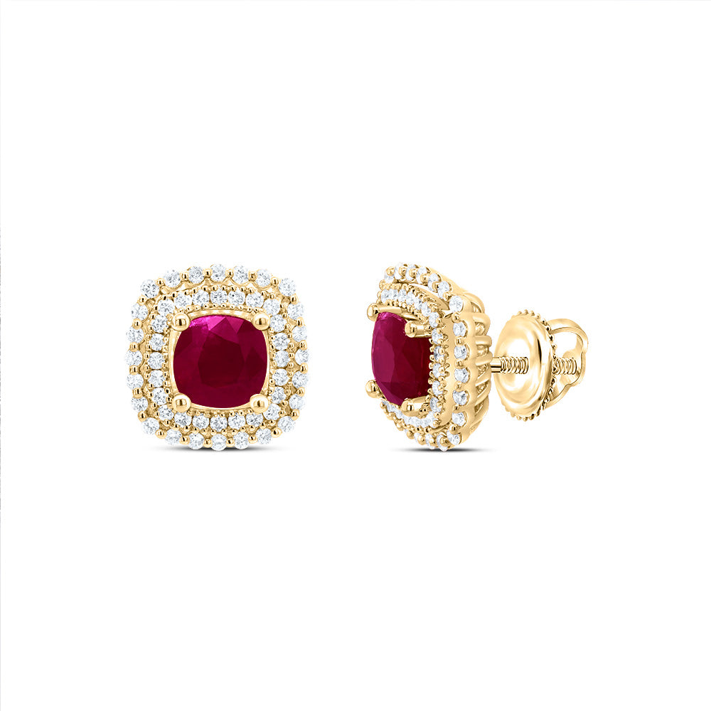 5/8CTW-DIA ANA M 6 MM CU-RU NAT GEM EARRING