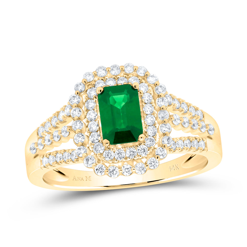 1/2CTW-DIA ANA M 6X4MM EM-EM NAT GEM RING
