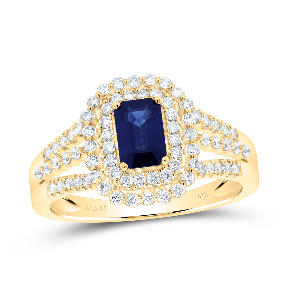 1/2CTW-DIA ANA M 6X4MM EM-BS NAT GEM RING