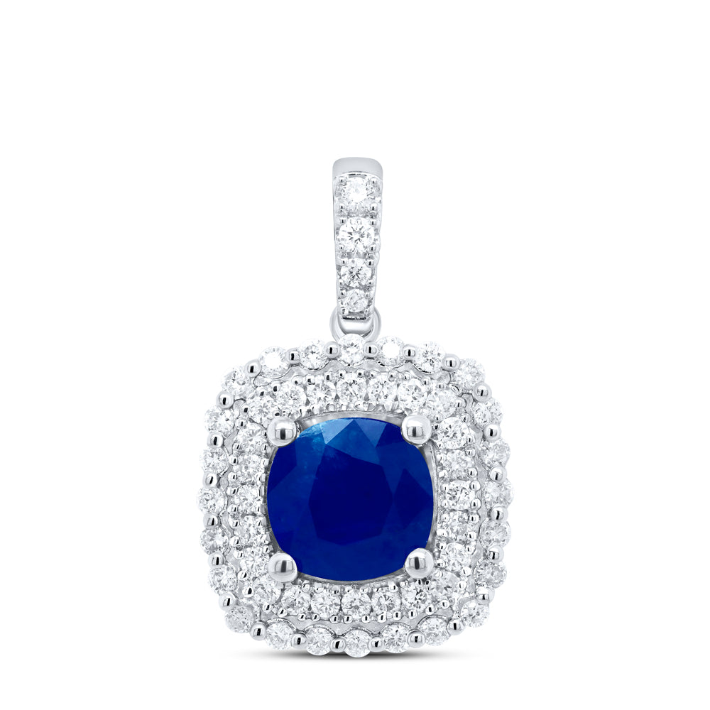 1/3CTW-DIA ANA M 6X6MM CU-BS NAT GEM PENDANT