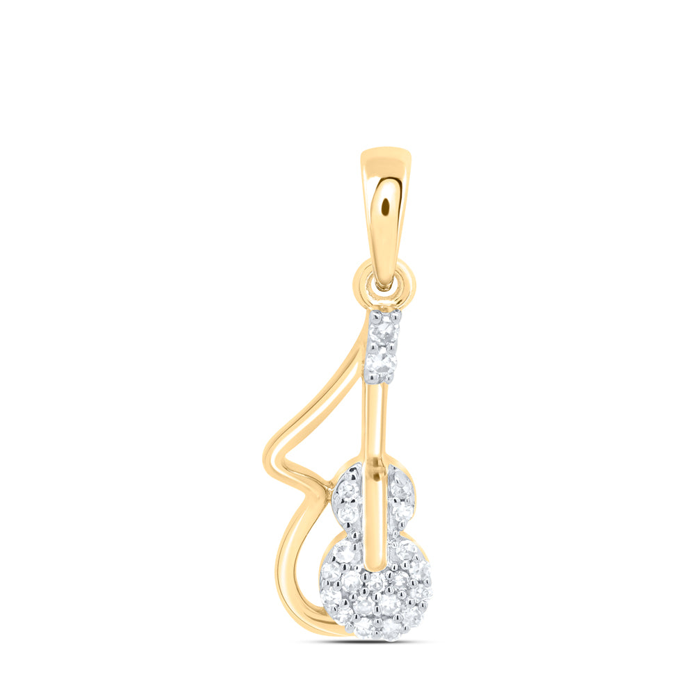 1/12CTW DIA NK GIFT VIOLIN PENDANT