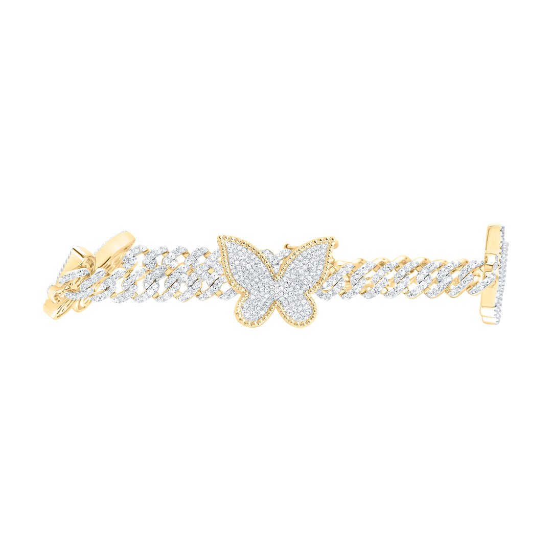 2 3/4CTW-DIA CN CUBAN BUTTERFLY BRACELET (7 INCH)