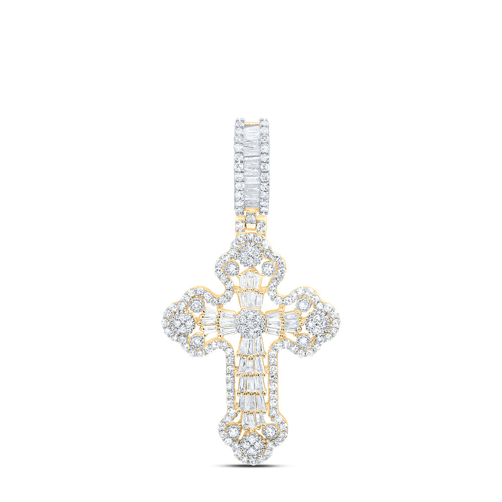 1 CTW-DIA NK CROSS MENS CHARM