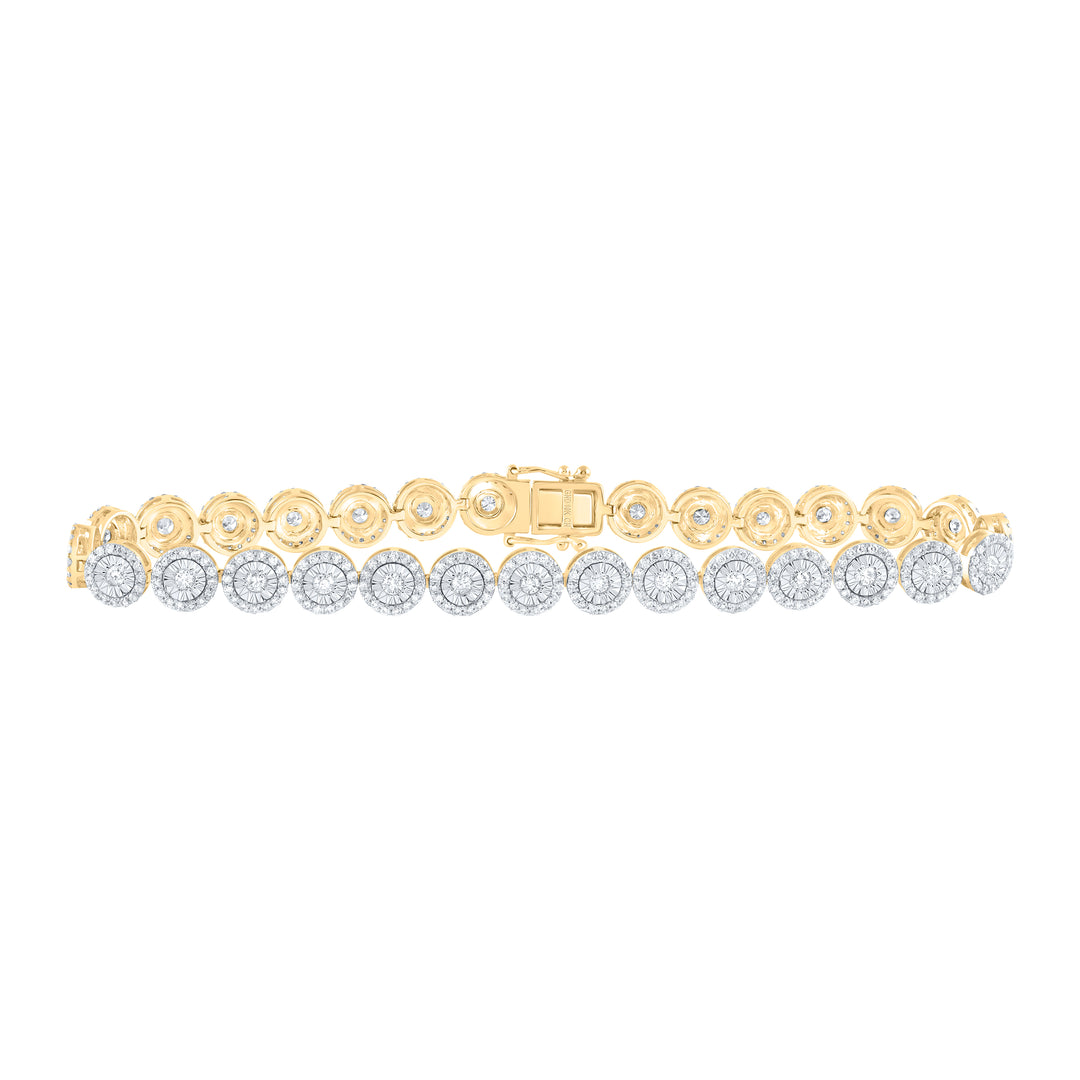 4 CTW-DIA CN FASHION MEN'S ROUND BRACELET (8.5 INCH)