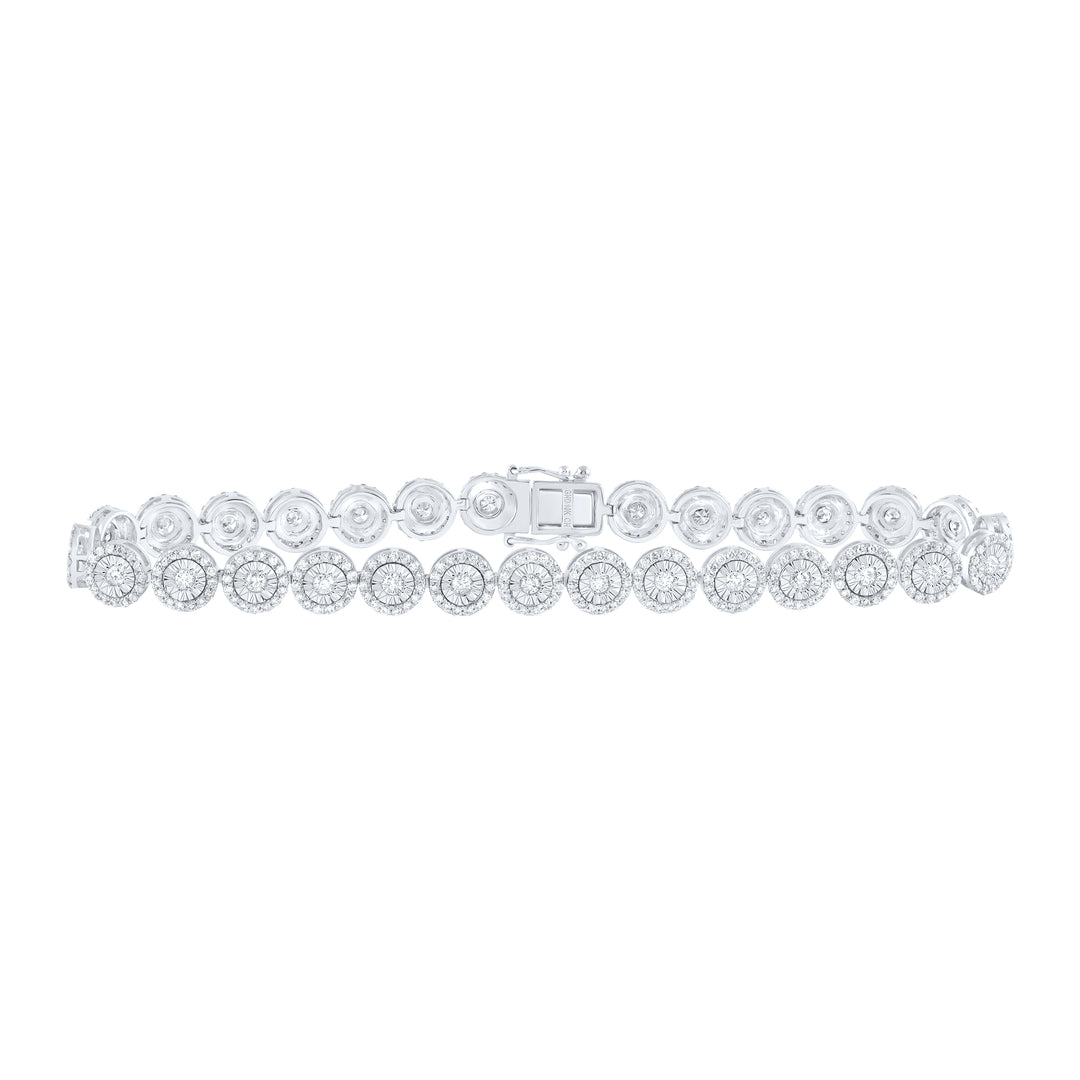 3 1/3CTW-DIA CN FASHION LADIES ROUND BRACELET (7 INCH)