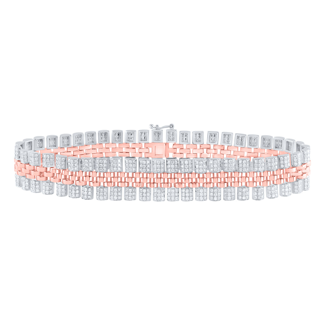 6 1/4CTW-DIA CN MENS BRACELET(8.50 INCH)