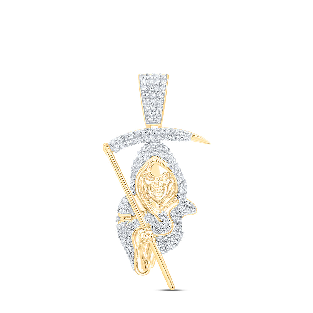 3/4CTW-DIA NK GRIM REAPER PENDANT