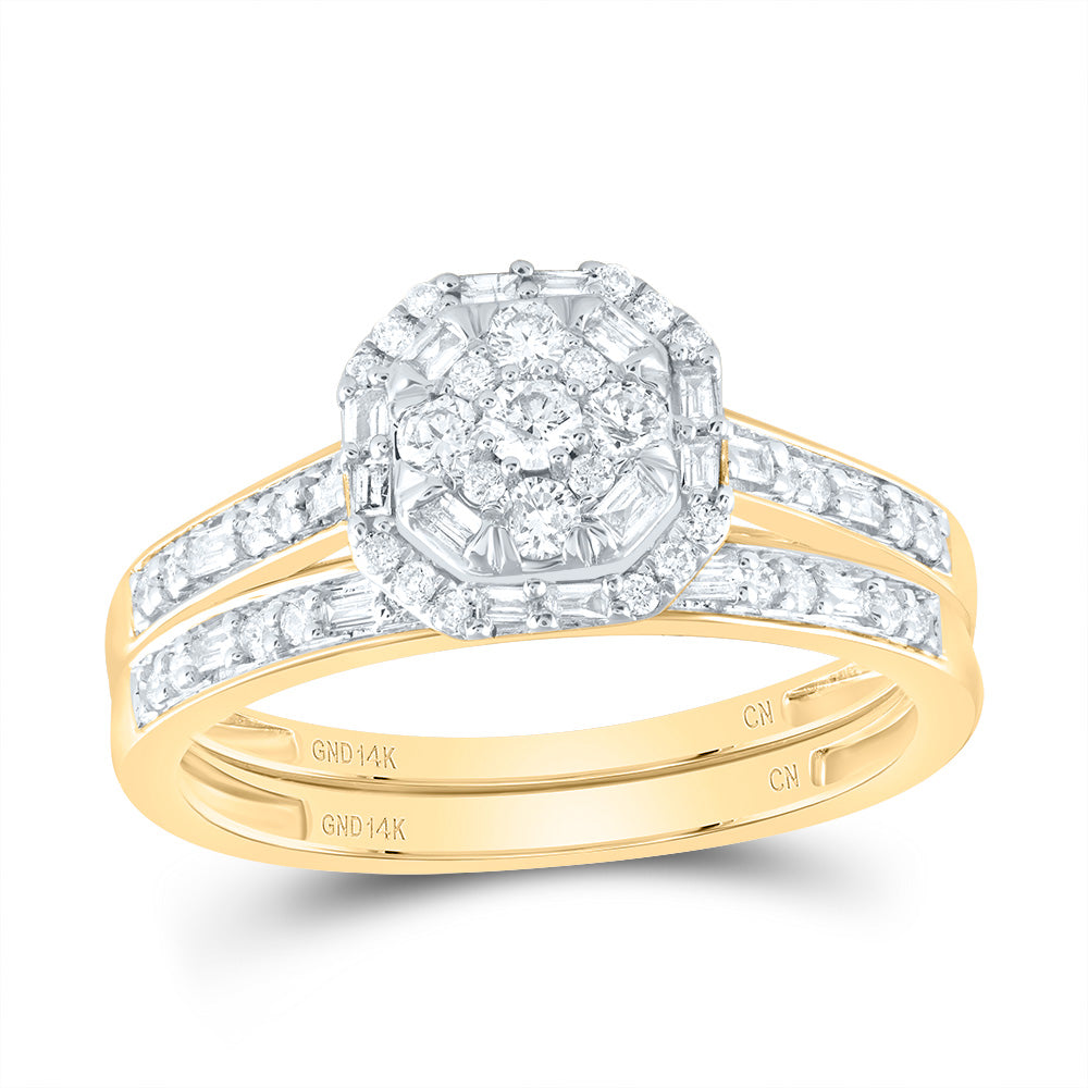 1/2CTW-DIA CN FASHION CUSHION BRIDAL SET