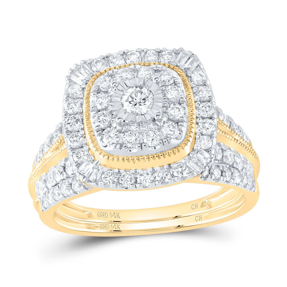1CTW-DIA CN FASHION CUSHION BRIDAL SET