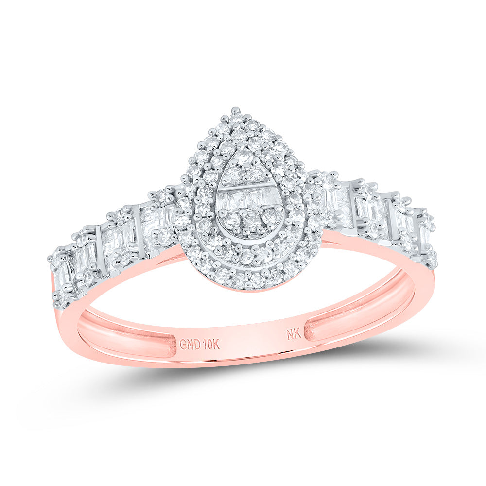 1/2CTW-DIA NK FASHION PEAR LADIES RING