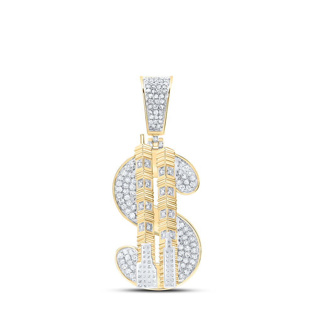 1/2CTW-DIA NK DOLLAR SIGN MENS CHARM