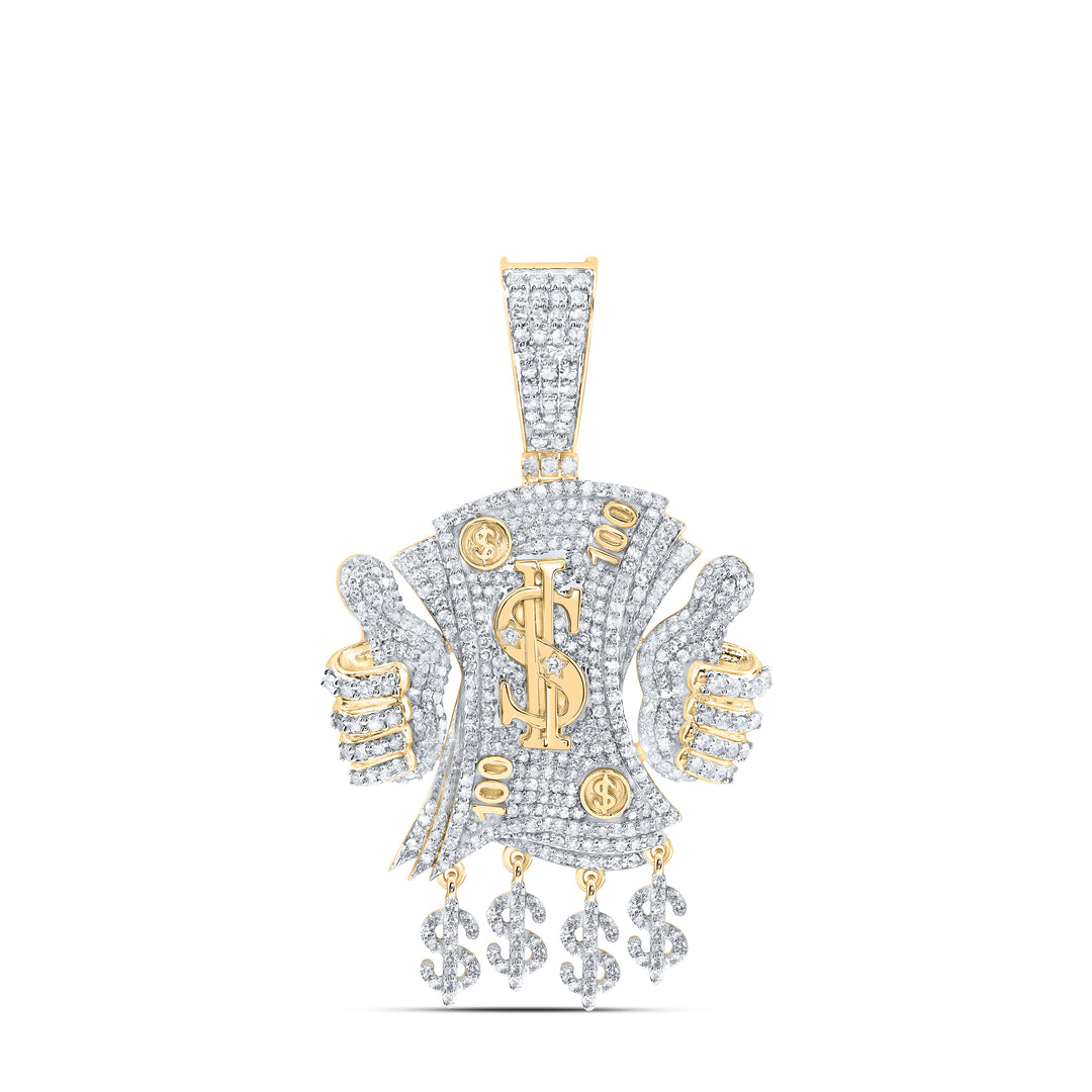 2CTW-DIA NK MONEY HAND MENS CHARM