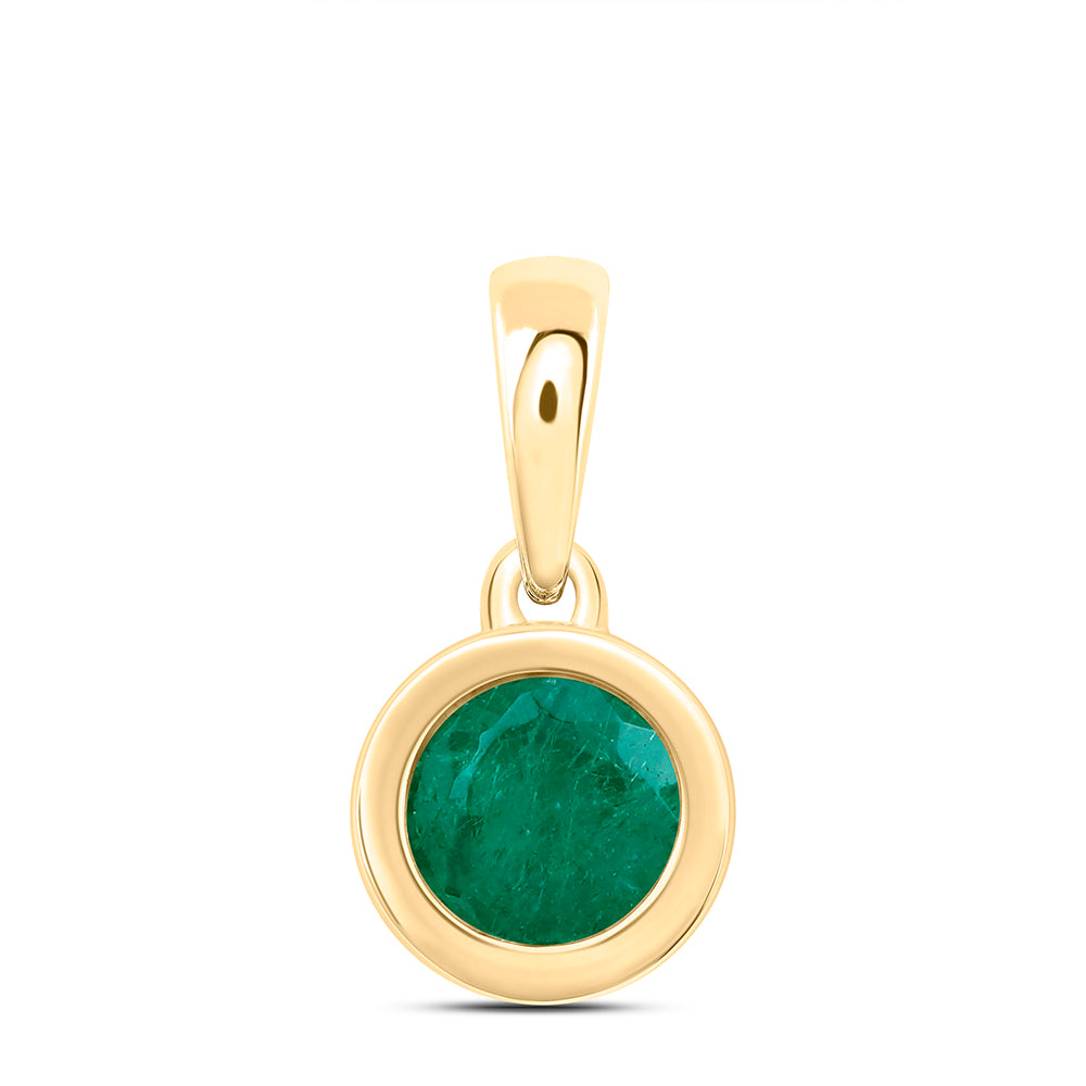 4 MM-DIA EM-RD NAT GEM ROUND PENDANT