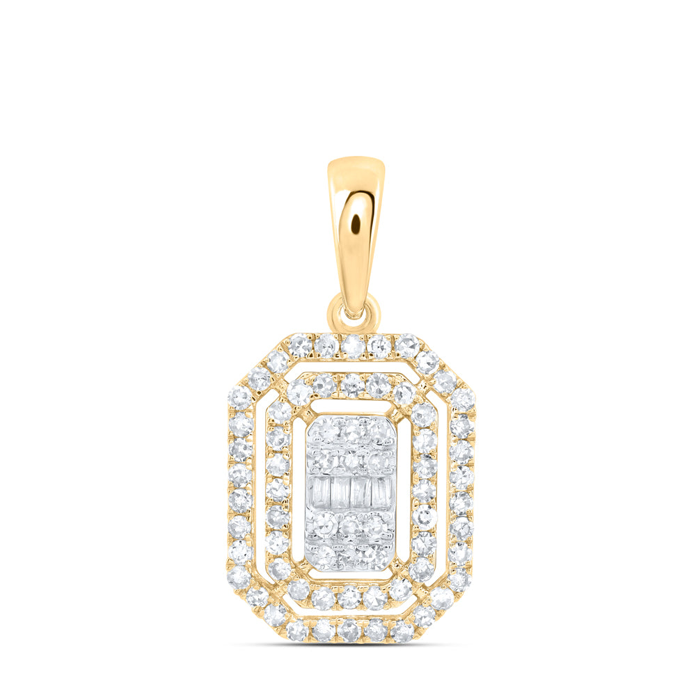 3/8CTW-DIA NK FASHION EMERALD PENDANT