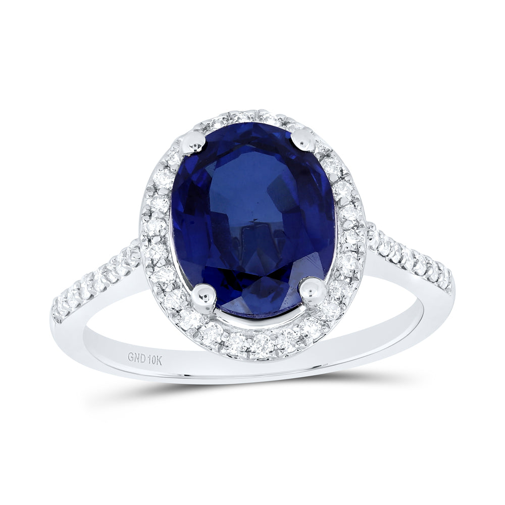 1/3CTW-DIA P1 10X8 MM OV-BS SYNTHETIC RING