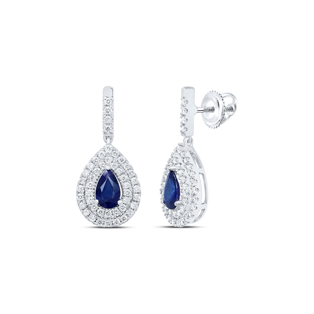 1/2CTW-DIA ANA M 6X4MM PS-BS NAT GEM DANGLING EARRING