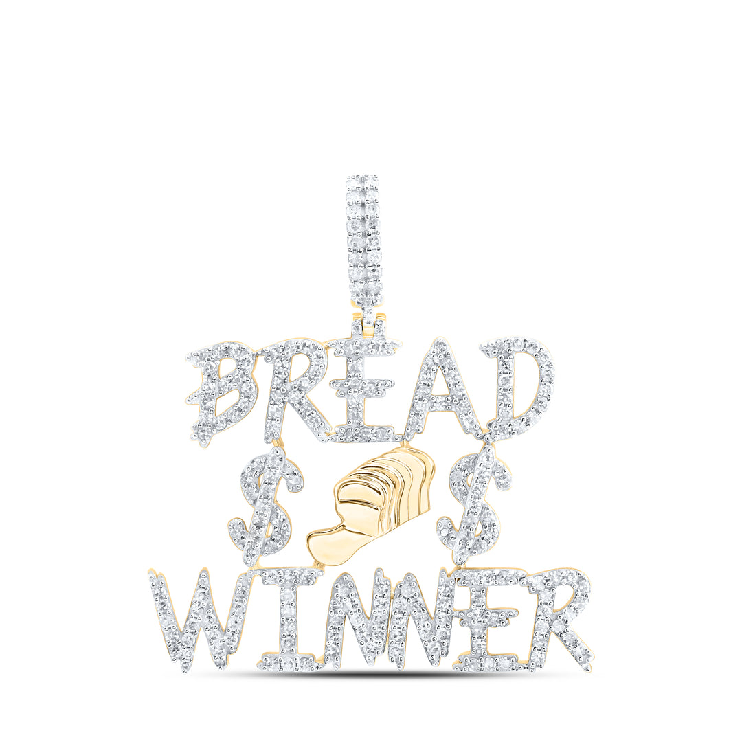 1 3/8CTW-DIA NK BREAD WINNER MENS CHARM