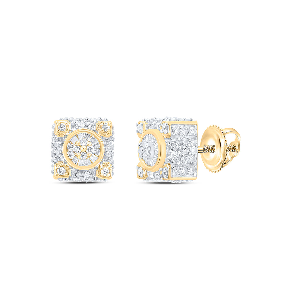 1/2CTW-DIA NK FASHION SQUARE MENS EARRING