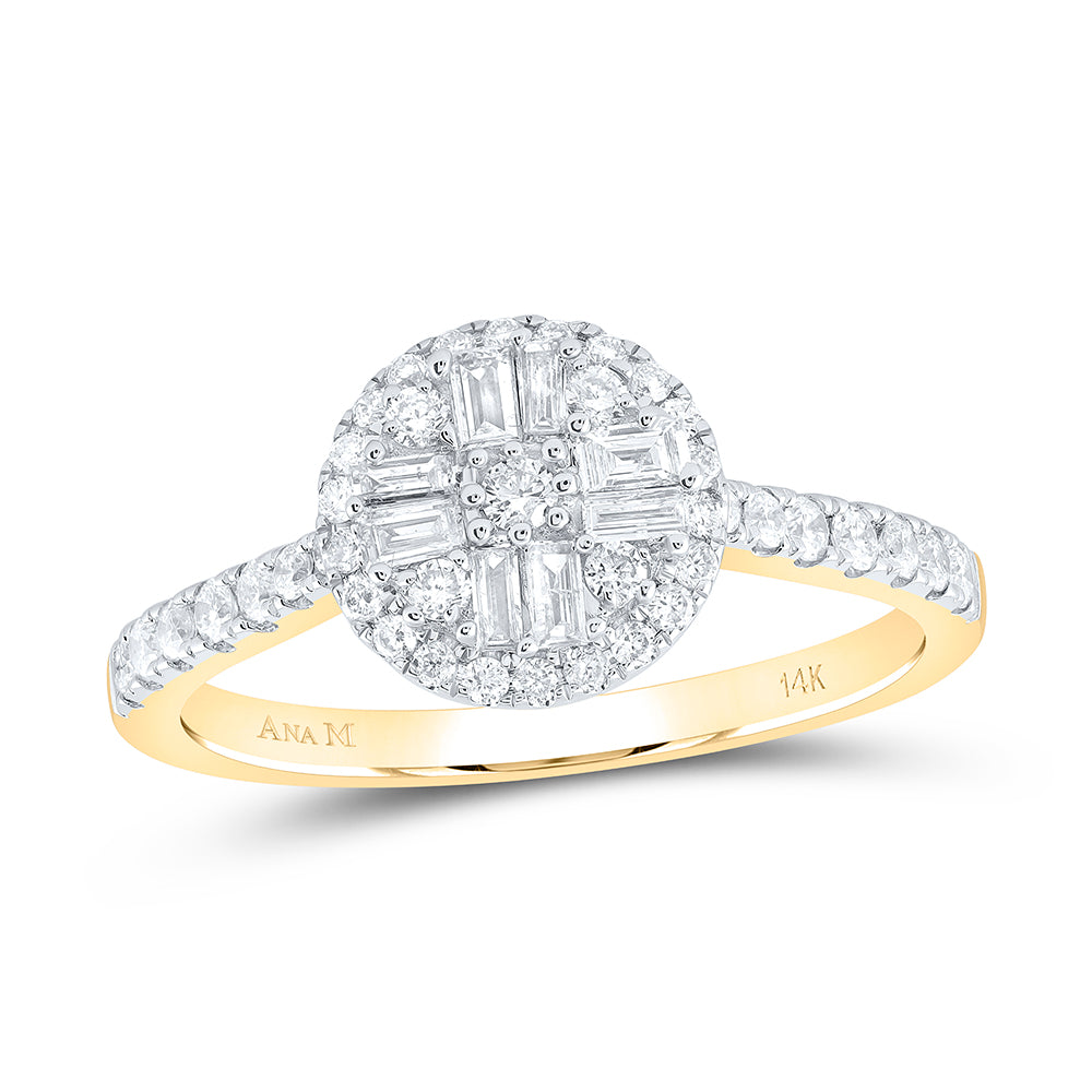 1/2CTW-DIA ANA M FASHION ROUND BAGUETTE RING