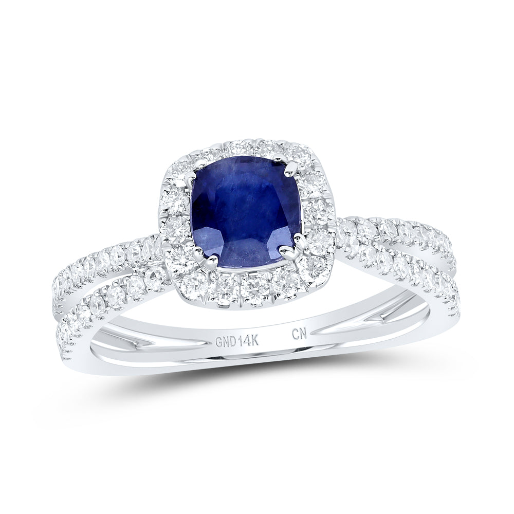 1/2CTW-DIA CN 5.5X5.5MM CU-BS NAT GEM RING