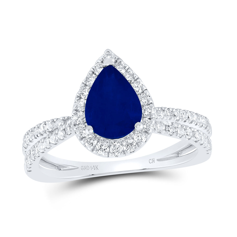 1/2CTW-DIA CN 8X5.5MM PS-BS NAT GEM RING