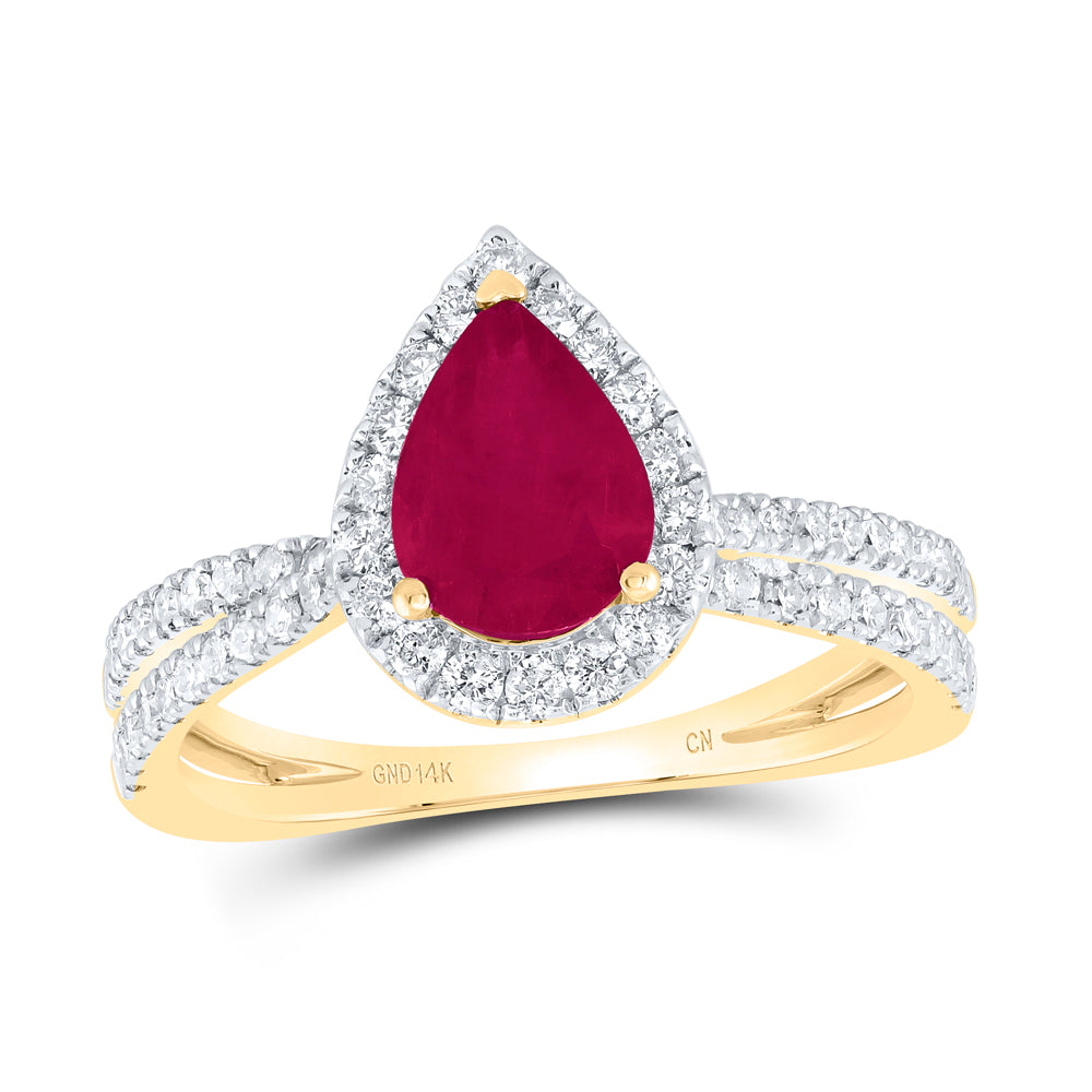 1/2CTW-DIA CN 8X5.5MM PS-RU NAT GEM RING