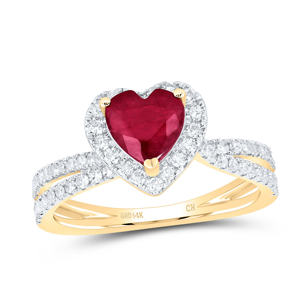 1/2CTW-DIA CN 6.5X6.5MM HT-RU NAT GEM RING