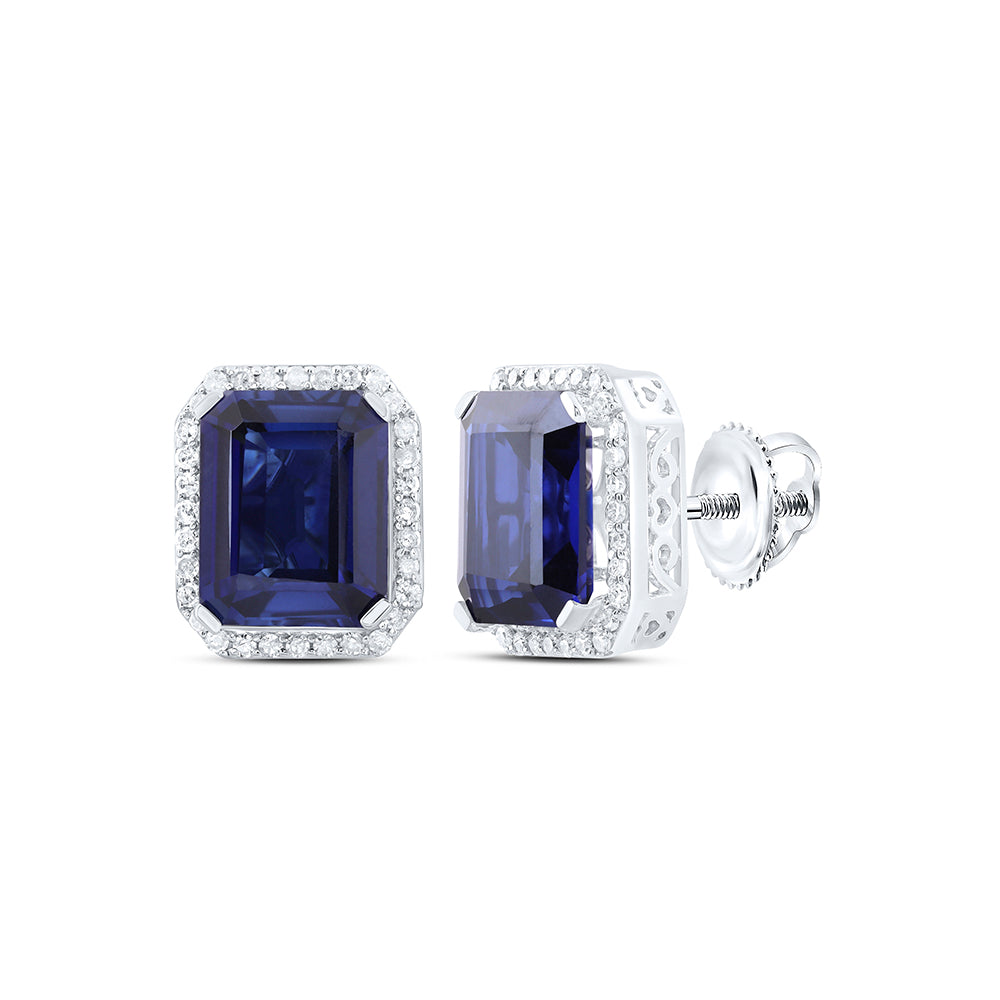 1/3CTW-DIA P1 10X8 MM EM-BS SYNTHETIC EARRING