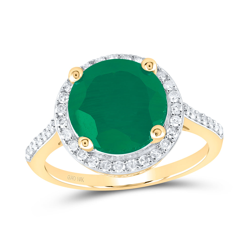1/3CTW-DIA P1 10 MM RD-EM SYNTHETIC RING