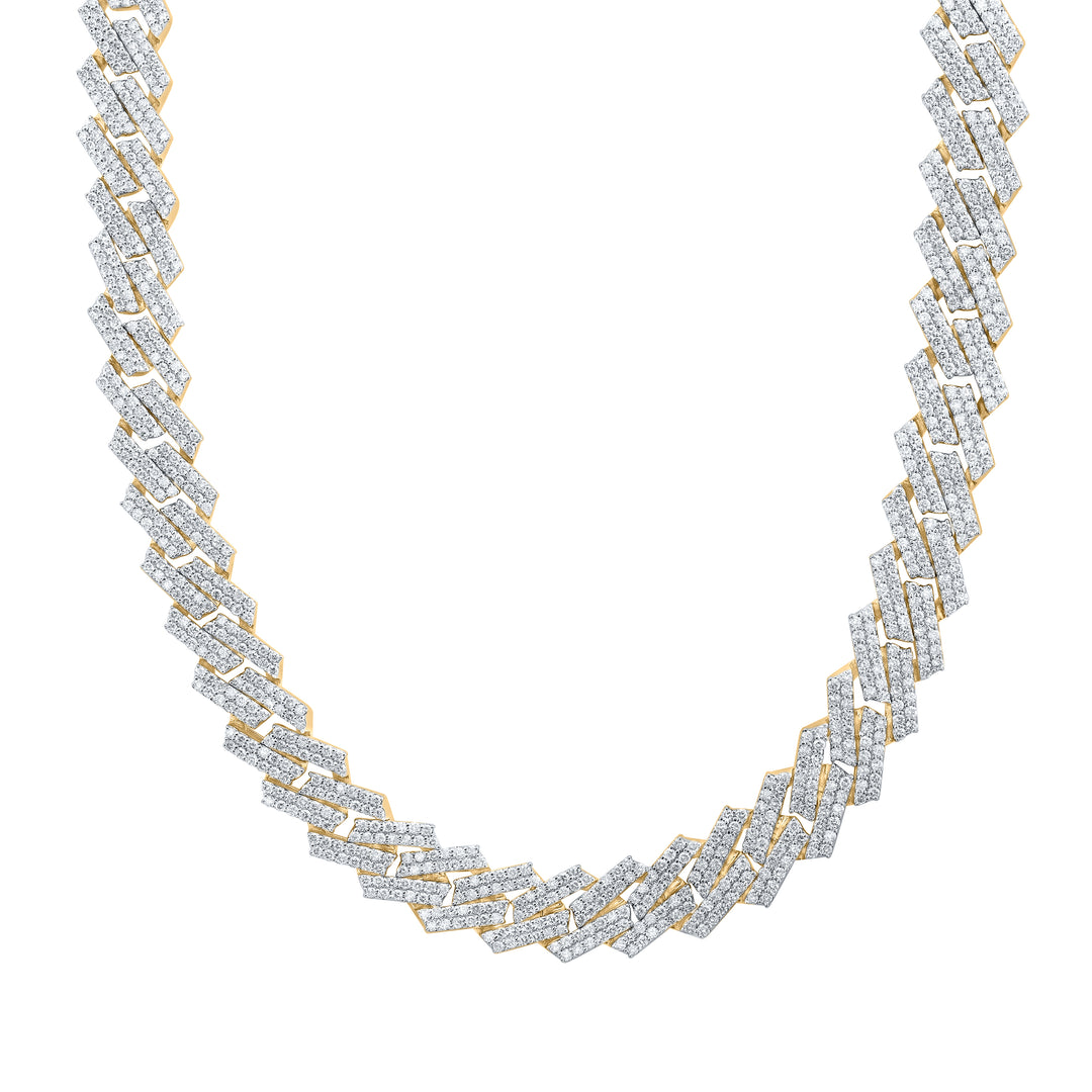 23 7/8CTW-DIA NK CUBAN MENS CHAIN(24 INCH)