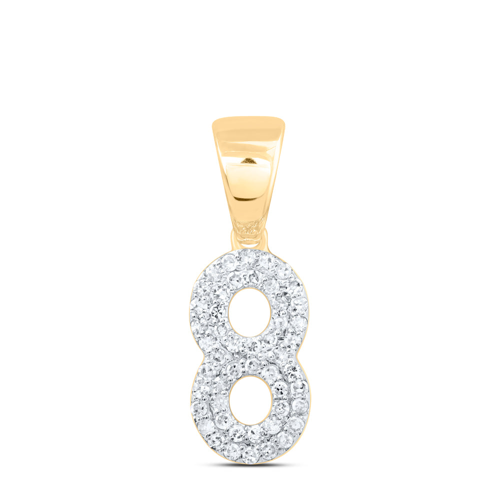 1/4CTW-DIA NK NUMBER "8" FASHION PENDANT